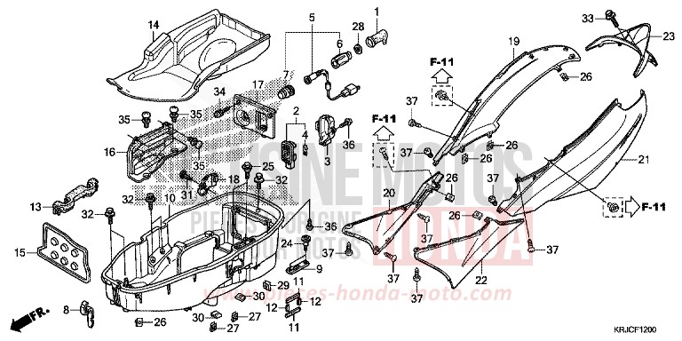 HOUSSE DE CARROSSERIE/COMPARTIMENT A BAGAGES de S-wing ABS PEARL COOL WHITE (NHA16) 2012